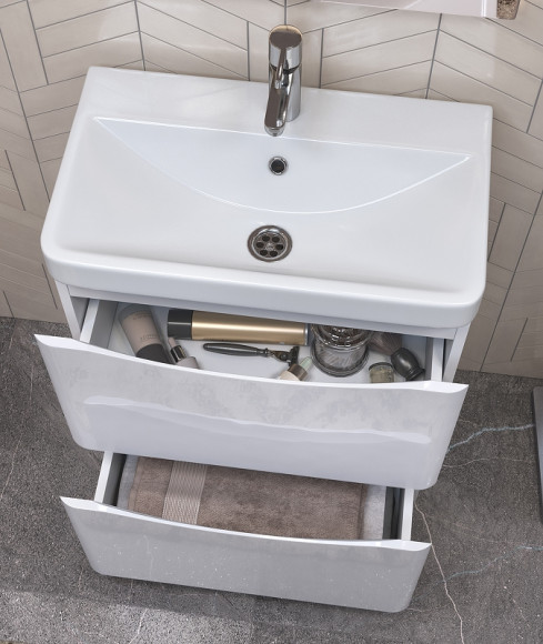 Тумба под раковину Vigo Glem 60 tn.GLE.9595.60.2Y Белая