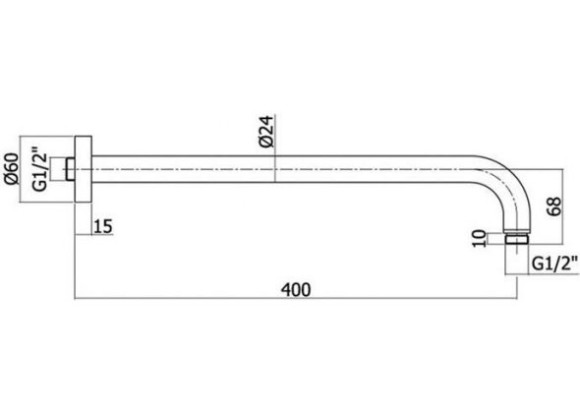 Кронштейн для верхнего душа Paffoni Lusso ZSOF034HGSP Медовое золото Кронштейн для верхнего душа Paffoni Lusso ZSOF034HGSP Медовое золото