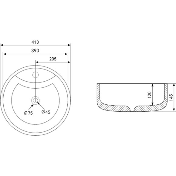 Раковина Abber Bequem 40 AC2104 Белая Раковина Abber Bequem 40 AC2104 Белая