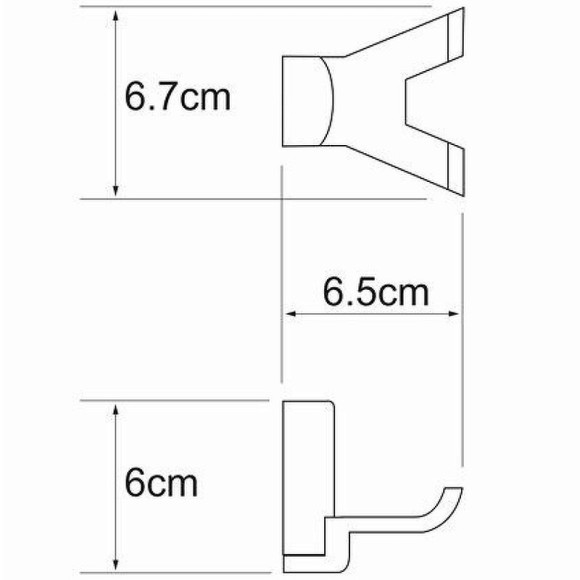 Двойной крючок WasserKRAFT Exter K-5223D Светлая бронза Двойной крючок WasserKRAFT Exter K-5223D Светлая бронза