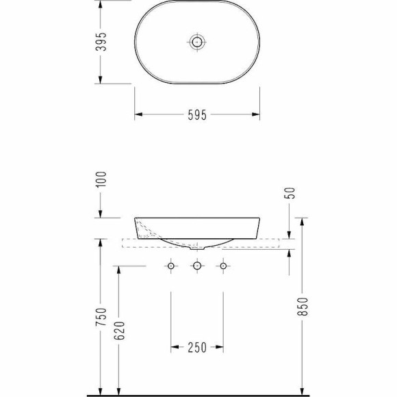 Раковина-чаша Serel Sapphire 59.5 SP46 Белая Раковина-чаша Serel Sapphire 59.5 SP46 Белая