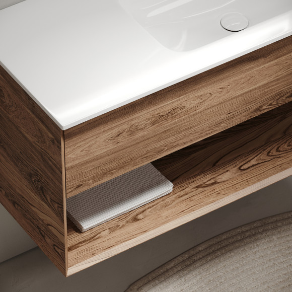 Тумба под раковину Sancos Marmi 1.0 100 R MR1.0100RECH подвесная Дуб чарльстон