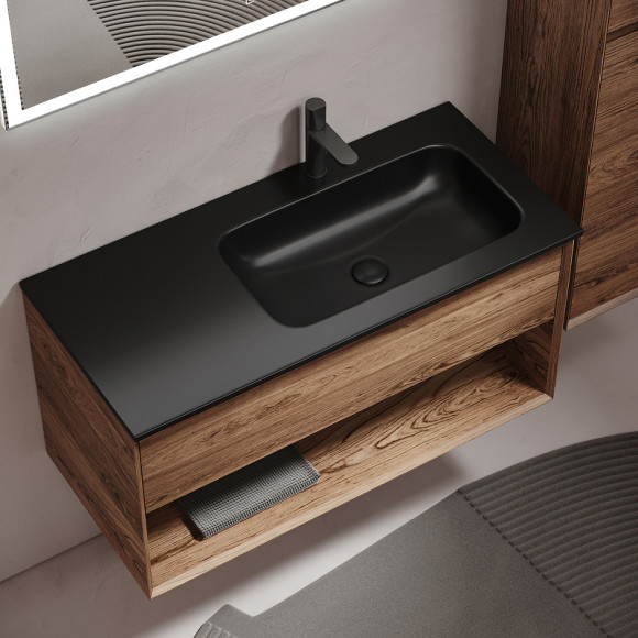 Тумба под раковину Sancos Marmi 1.0 100 R MR1.0100RECH подвесная Дуб чарльстон