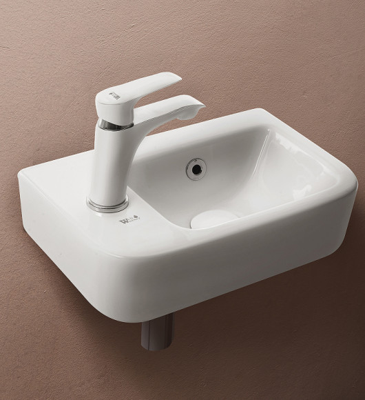 Раковина WeltWasser Aisbach 10100 L 37 10000004590 Белый глянец