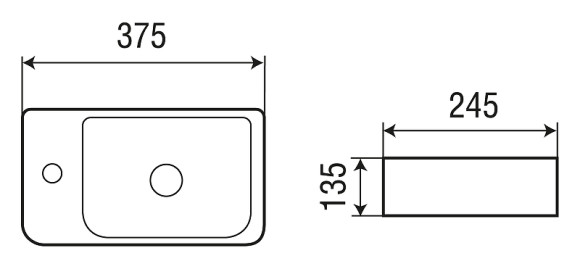 Раковина WeltWasser Aisbach 10100 L 37 10000004590 Белый глянец