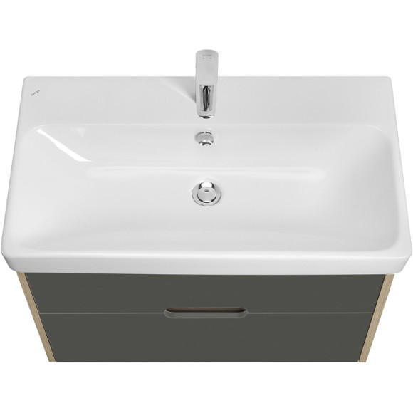 Тумба с раковиной Aquaton Оливия 80 1A2831K0OLUG0 подвесная Грей Дуб Ойстер