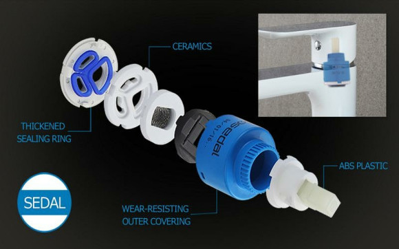 Смеситель для раковины Gappo G48 G1048 Белый Хром Смеситель для раковины Gappo G48 G1048 Белый Хром