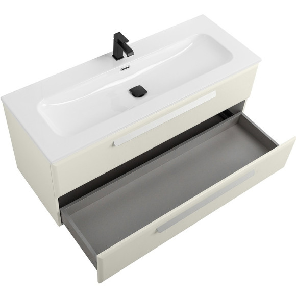 Тумба под раковину Cezares Eco-Cer-N 120 ECO-CER-N-1200-2C-SO-AS-P подвесная Альпака брашированная без ручек