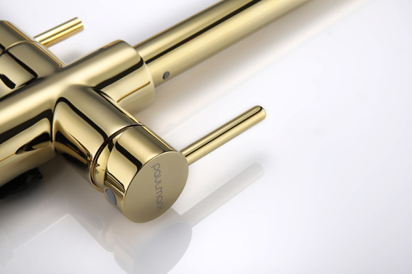 Смеситель для кухни Paulmark Lange La214212-G Золото