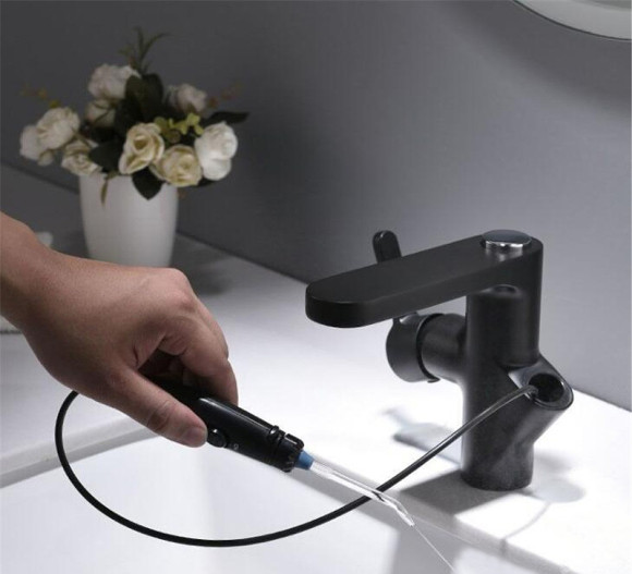 Смеситель для раковины Bronze de Luxe Optima 10188B Черный матовый Смеситель для раковины Bronze de Luxe Optima 10188B Черный матовый