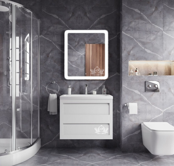 Зеркало Art&Max Latina AM-Lat-700-800-DS-F с подсветкой с сенсорным выключателем Зеркало Art&Max Latina AM-Lat-700-800-DS-F с подсветкой с сенсорным выключателем