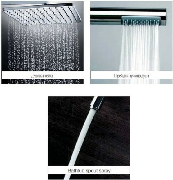 Душевая система Bossini Cosmo L10403.1.030 с термостатом Хром Душевая система Bossini Cosmo L10403.1.030 с термостатом Хром