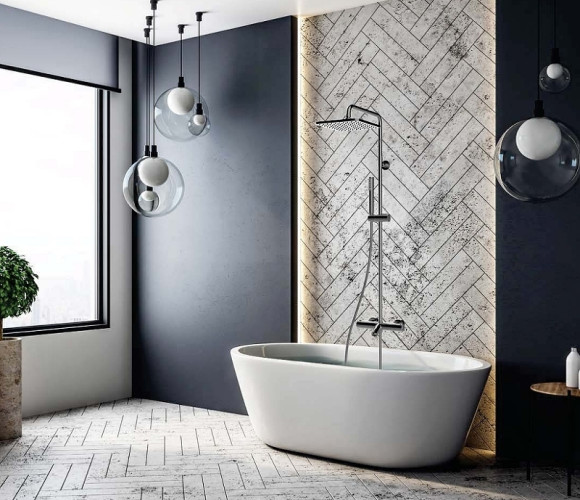 Душевая система Bossini Cosmo L10403.1.030 с термостатом Хром Душевая система Bossini Cosmo L10403.1.030 с термостатом Хром