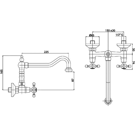 Смеситель для кухни Cezares Golf-LLP-01 Хром