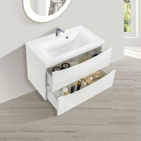 Тумба под раковину Vincea Mia 80 VMC-2MA800GW подвесная G.White Тумба под раковину Vincea Mia 80 VMC-2MA800GW подвесная G.White