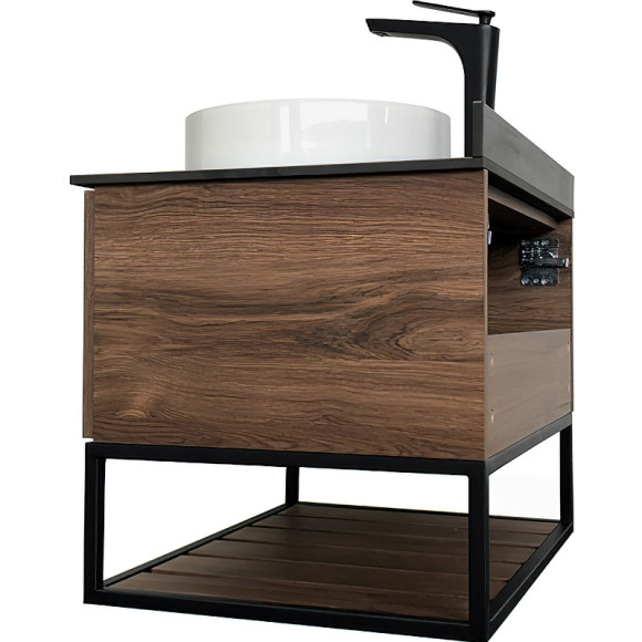 Тумба с раковиной Comforty Порто 75 00-00008926 подвесная Дуб темно-коричневый Тумба с раковиной Comforty Порто 75 00-00008926 подвесная Дуб темно-коричневый