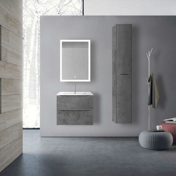 Шкаф пенал Vincea Mia 35 L VSC-2M170BT-L подвесной Beton