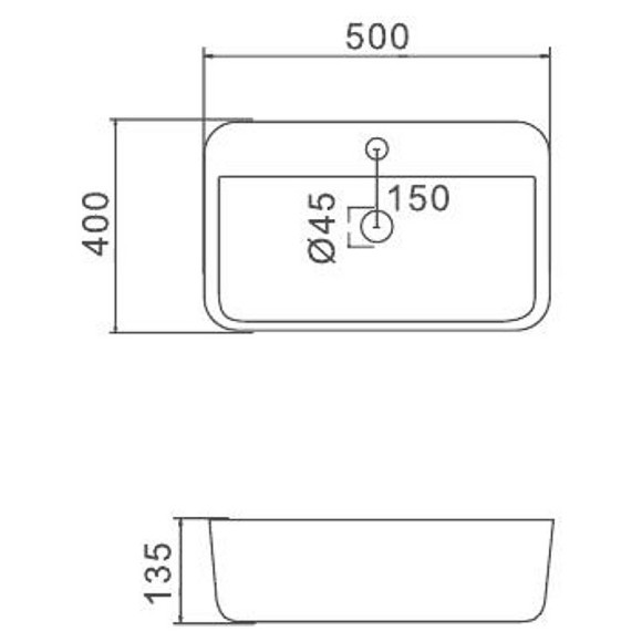 Раковина Gappo 50 GT405 Белая