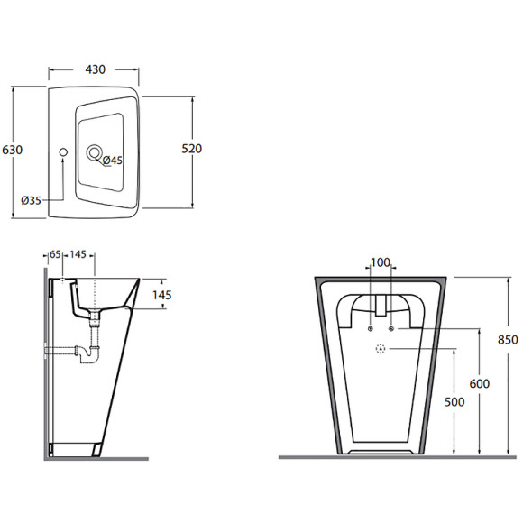 Раковина Azzurra Hera 63 HELF06343T0MBI*1 Белая Раковина Azzurra Hera 63 HELF06343T0MBI*1 Белая