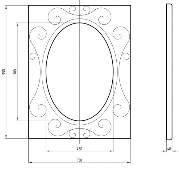 Зеркало Migliore CDB 73 30628 Серебро
