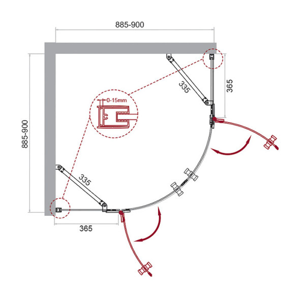 Душевой уголок BelBagno Kraft 90х90 KRAFT-R-2-90-C-Cr профиль Хром стекло прозрачное Душевой уголок BelBagno Kraft 90х90 KRAFT-R-2-90-C-Cr профиль Хром стекло прозрачное
