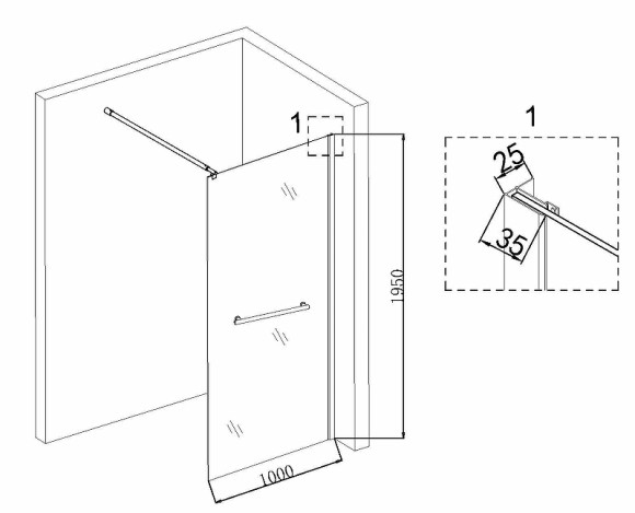 Душевая перегородка Niagara Nova 100 NG-641-10GOLD профиль Холодное золото стекло прозрачное Душевая перегородка Niagara Nova 100 NG-641-10GOLD профиль Холодное золото стекло прозрачное