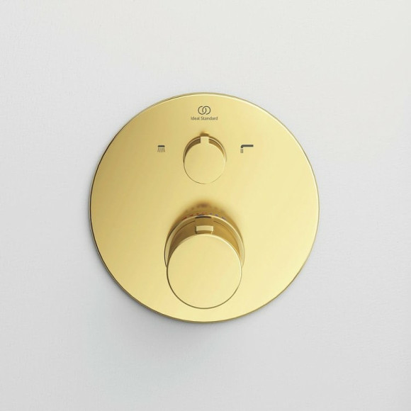 Смеситель для душа Ideal Standard Ceratherm T100 A5814A2 с термостатом Brushed Gold Смеситель для душа Ideal Standard Ceratherm T100 A5814A2 с термостатом Brushed Gold
