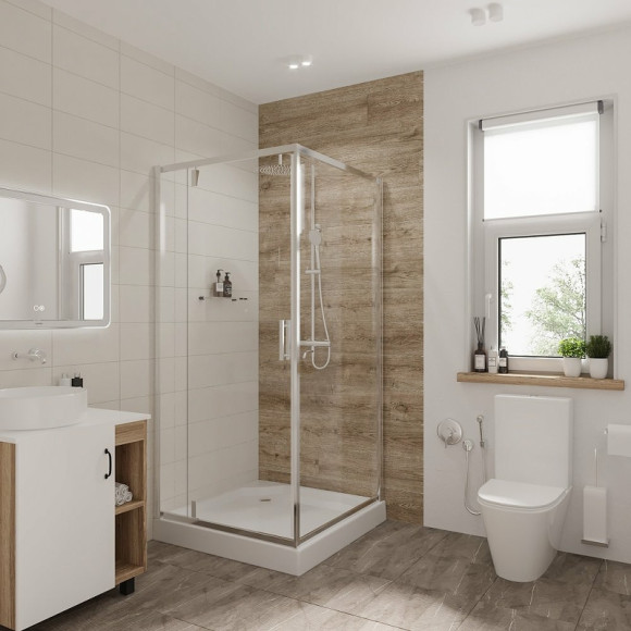 Душевой уголок Niagara Nova 100х100 NG-6602 профиль Хром стекло прозрачное Душевой уголок Niagara Nova 100х100 NG-6602 профиль Хром стекло прозрачное