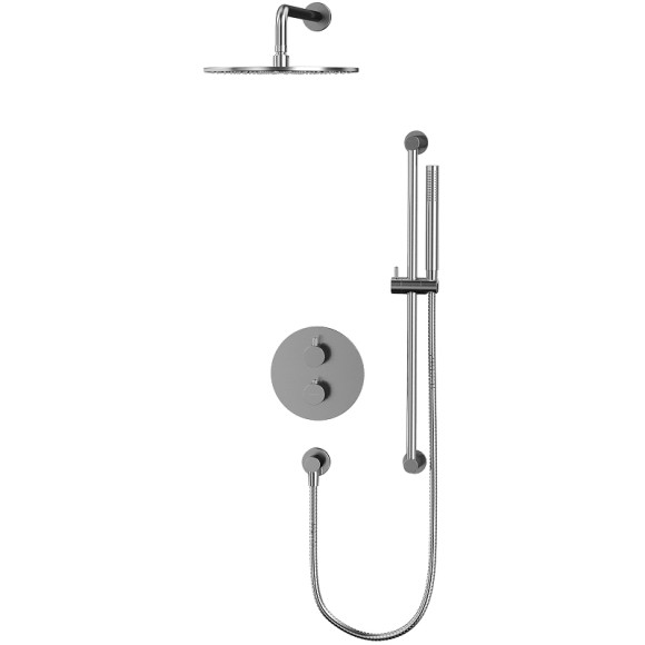 Душевая система Whitecross Y brushed nickel YSET09NIB с термостатом Брашированный никель Душевая система Whitecross Y brushed nickel YSET09NIB с термостатом Брашированный никель