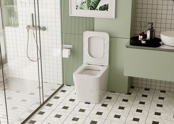 Унитаз Abber Rechteck AC1211 приставной с сиденьем Микролифт