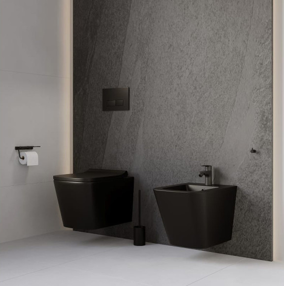 Биде Iddis Bild BILRB02i82 подвесное Черное матовое Биде Iddis Bild BILRB02i82 подвесное Черное матовое