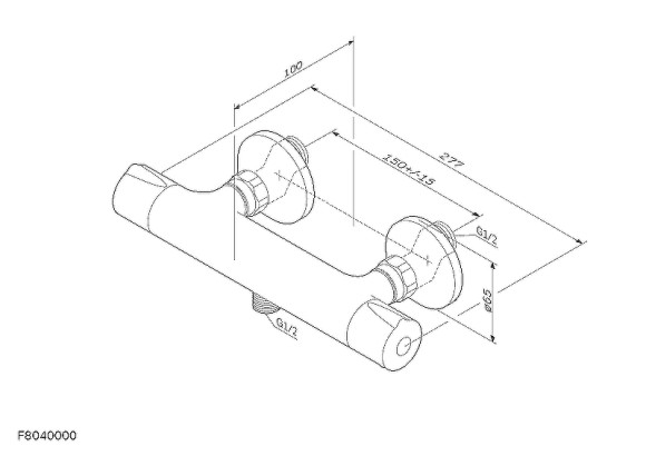 Смеситель для душа AM.PM Like F8040000 с термостатом Хром Смеситель для душа AM.PM Like F8040000 с термостатом Хром