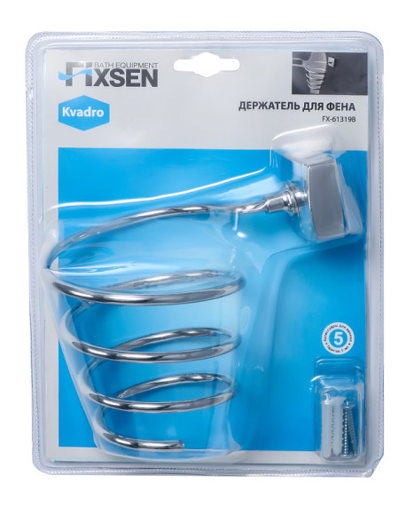 Держатель для фена Fixsen Kvadro FX-61319B Хром