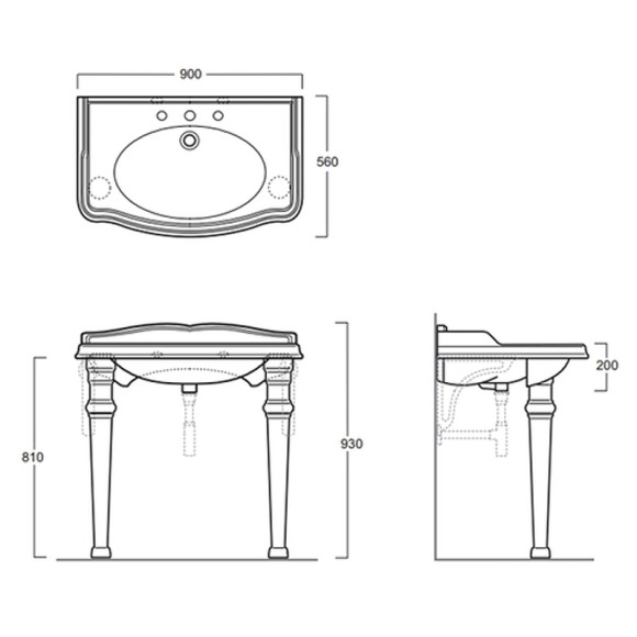Консоль под раковину TW King TWKI3090.1сr Хром Консоль под раковину TW King TWKI3090.1сr Хром