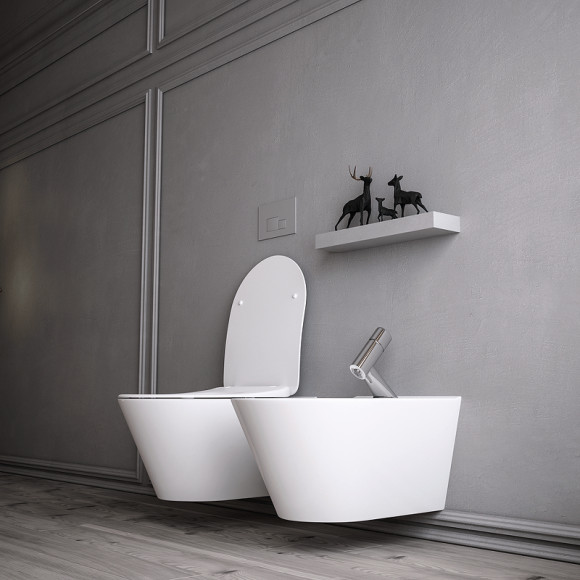 Унитаз Boheme Avva 972-W подвесной Белый глянец без сиденья