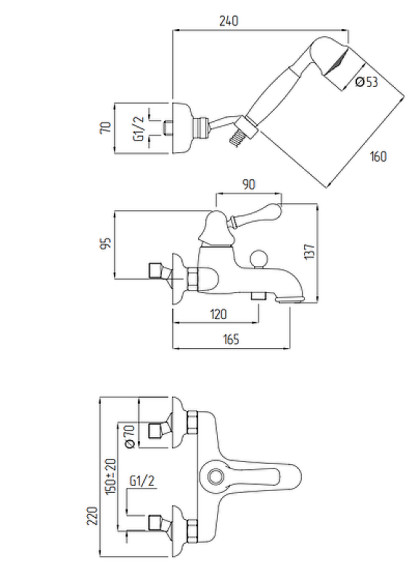 Смеситель для ванны Migliore Maya 18913 Бронза