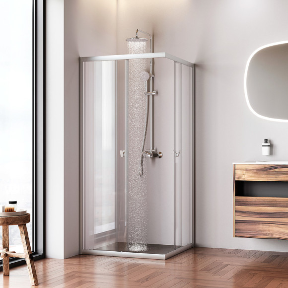 Душевой уголок AM.PM Sunny 90х90 W87G-403-9090-MT профиль Хром матовый стекло прозрачное