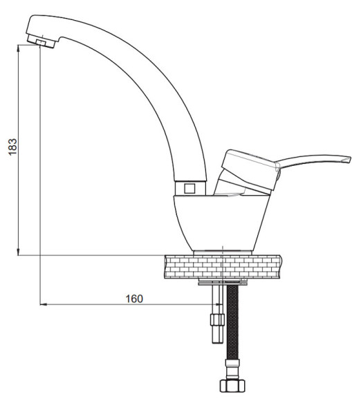 Смеситель для раковины GPD Primula MTL175 Хром