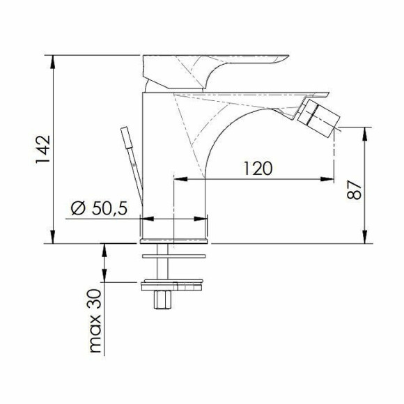 Смеситель для биде Remer Infinity I20BO Белый матовый Смеситель для биде Remer Infinity I20BO Белый матовый
