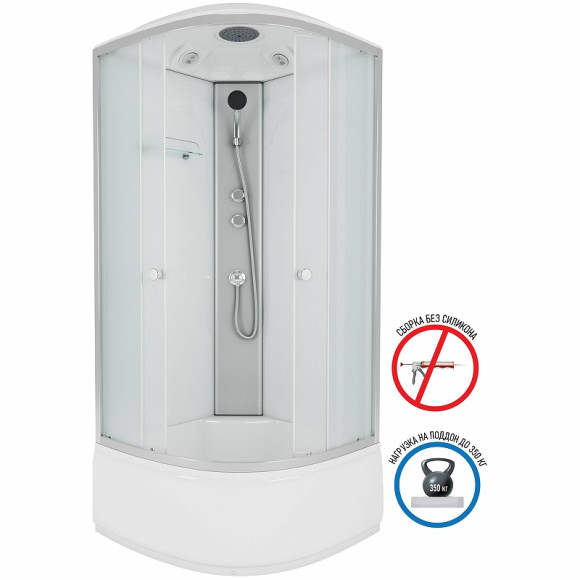 Душевая кабина Niagara Eco 80x80 E80/40/MT без гидромассажа Душевая кабина Niagara Eco 80x80 E80/40/MT без гидромассажа