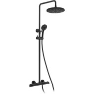 Душевая система Kaiser Nove 06177-2 с термостатом Черная матовая