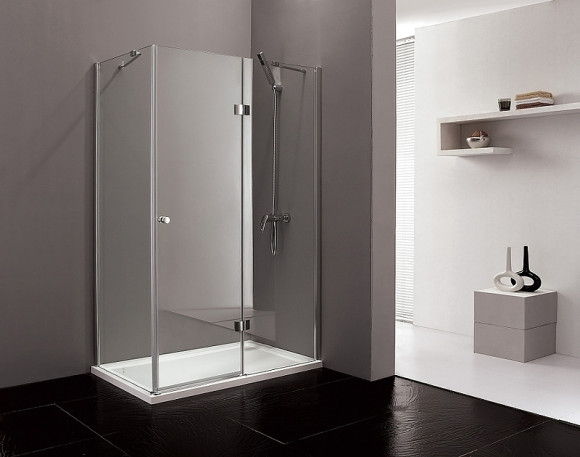 Душевой уголок Cezares Verona 100х90 R VERONA-W-AH-1-100/90-P-Cr-R профиль Хром стекло рифленое