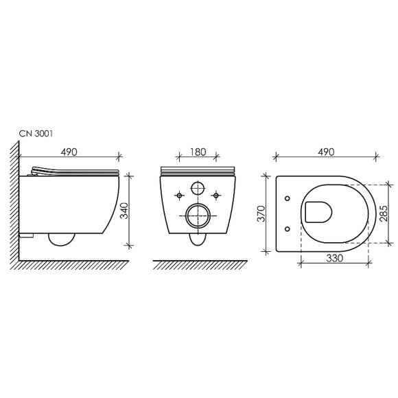 Комплект унитаза с инсталляцией Ceramicanova Play CN3001_1001M_1000 с сиденьем Микролифт и клавишей смыва Хром матовый