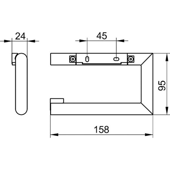 Держатель туалетной бумаги Keuco Collection Reva 12862 010000 Хром Держатель туалетной бумаги Keuco Collection Reva 12862 010000 Хром