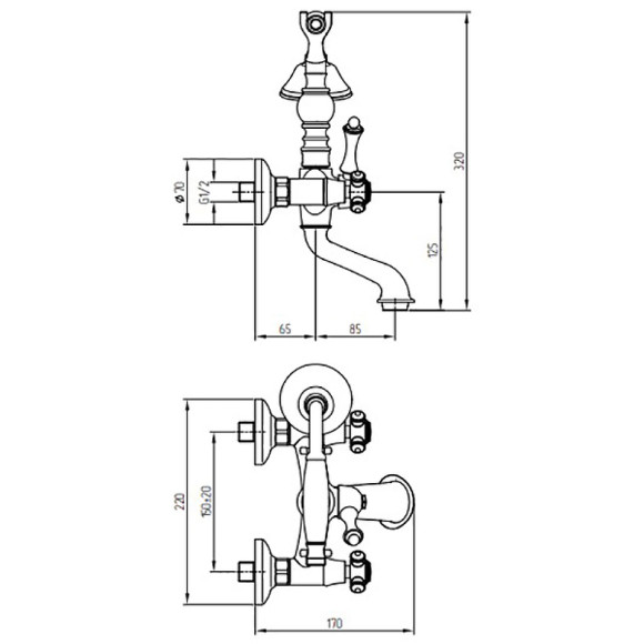Смеситель для ванны Migliore Prestige New 27250 Хром