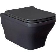Унитаз Allen Brau Infinity 4.21011.AN подвесной Антрацит без сиденья Унитаз Allen Brau Infinity 4.21011.AN подвесной Антрацит без сиденья