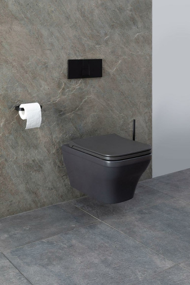 Унитаз Allen Brau Infinity 4.21011.AN подвесной Антрацит без сиденья Унитаз Allen Brau Infinity 4.21011.AN подвесной Антрацит без сиденья