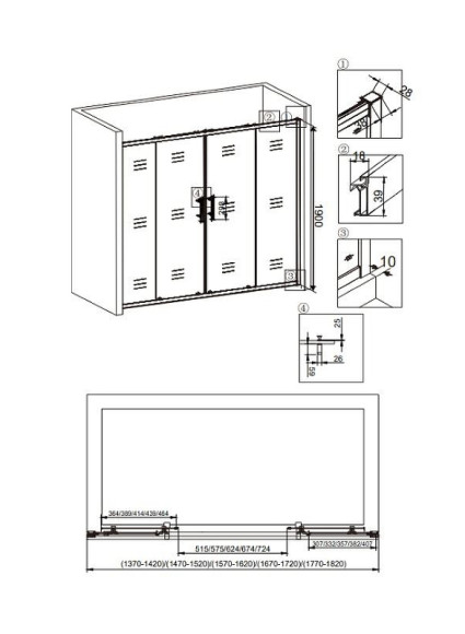 Душевая дверь Veconi Vianno VN-62 140 VN62-140-01-19C3 профиль Хром стекло прозрачное Душевая дверь Veconi Vianno VN-62 140 VN62-140-01-19C3 профиль Хром стекло прозрачное