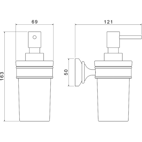 Дозатор для жидкого мыла Aquatek Классик AQ4505CR Хром