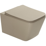 Унитаз SantiLine SL-5007BG подвесной Бежевый матовый с сиденьем Микролифт